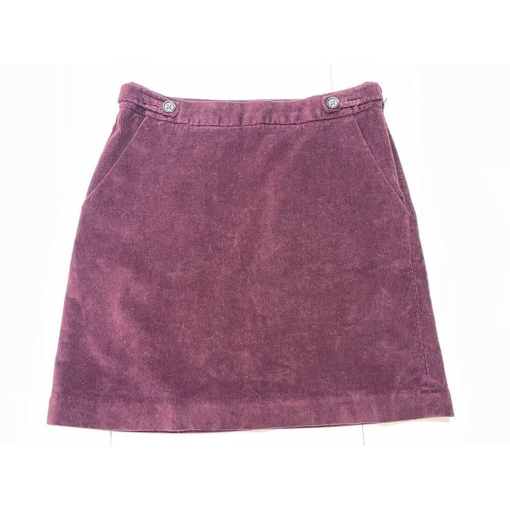 Banana Republic Burgundy Corduroy Mini Skirt Size 2